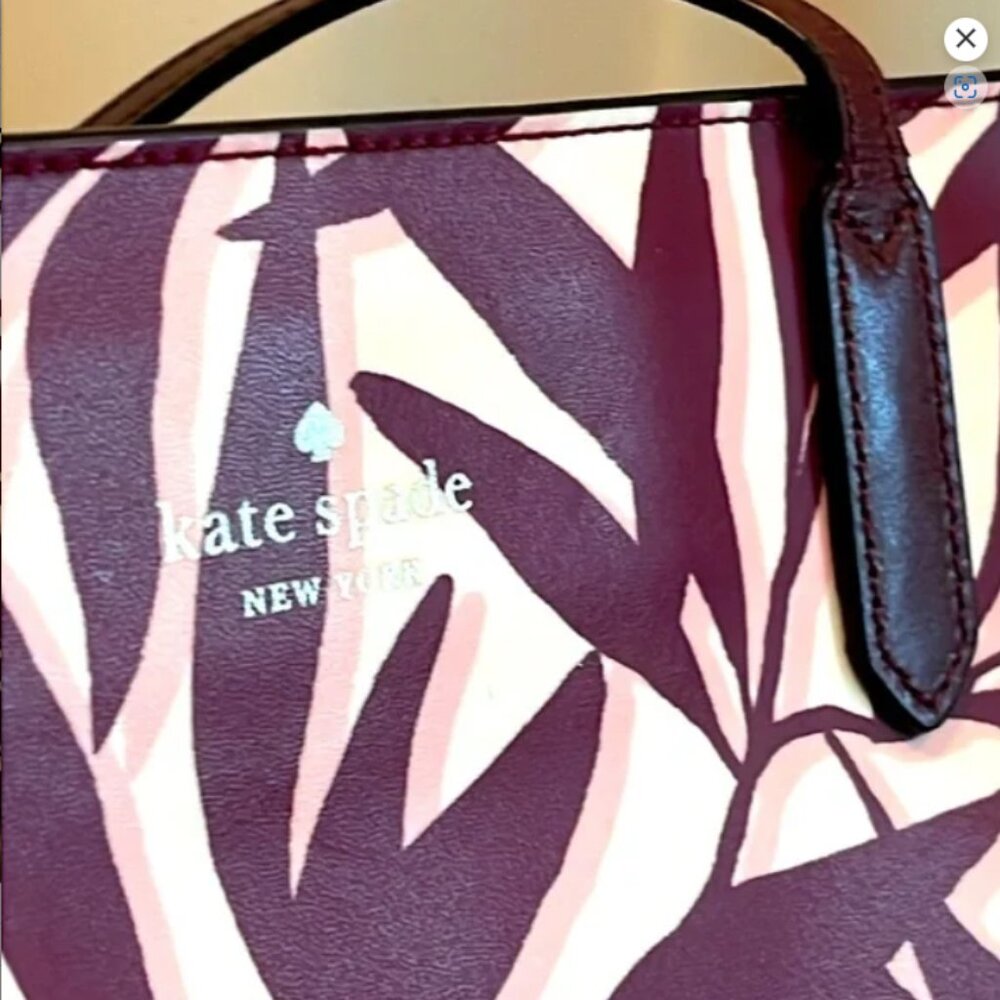 Kate Spade Jana Foliage Large Tote - LIKE NEW - Picture 3 of 11